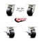Service Caster 4 Inch Kingpinless Rubber on Steel Wheel Caster Swivel Locks 2 Brakes SCC, 2PK SCC-KP30S420-RSR-BSL-2-SLB-2 - alternate 3